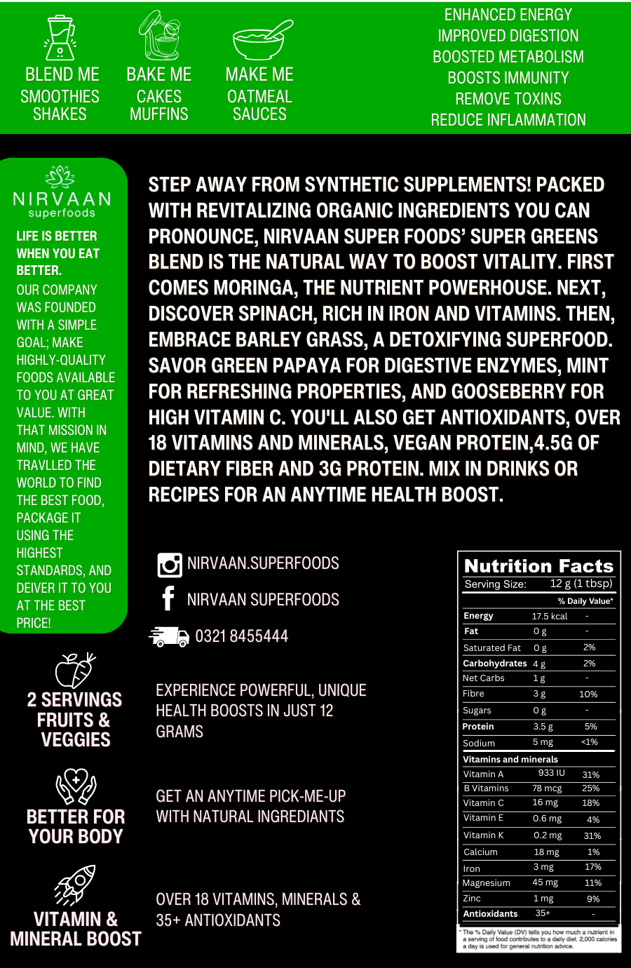 Organic Supergreens Blend