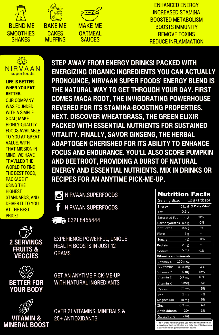 Organic Energy Blend