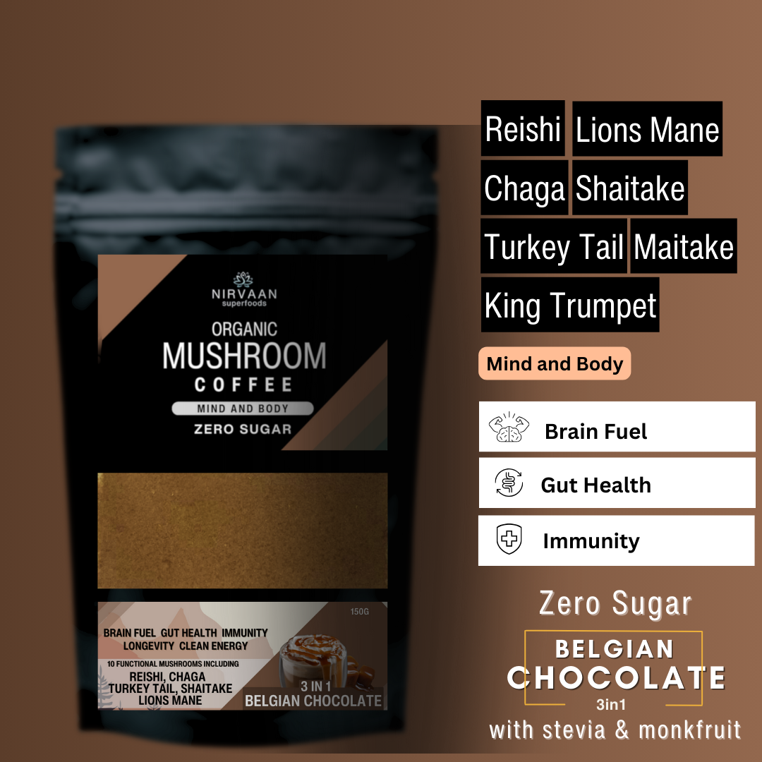 Mushroom Coffee-3 in 1 Belgian Chocolate-Zero Sugar