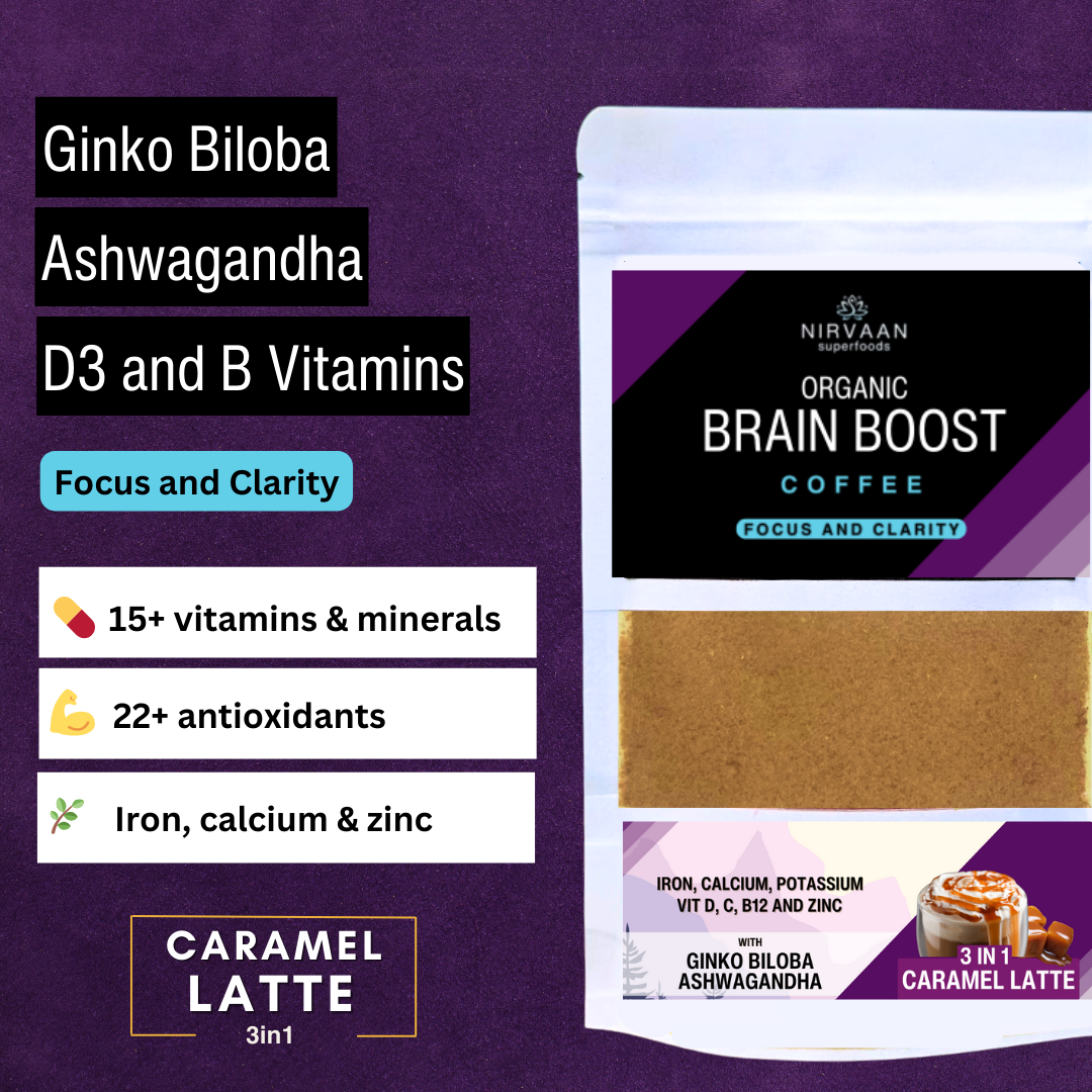 Organic Brain Boost Coffee - 3in1 Caramel Latte