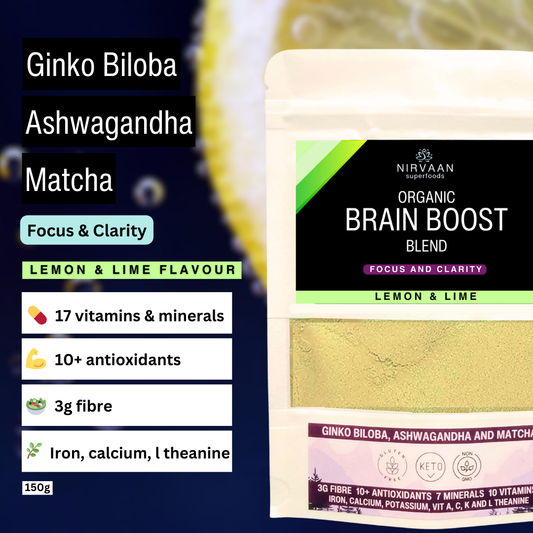 Organic Brain Boost Blend-Lemon & Lime