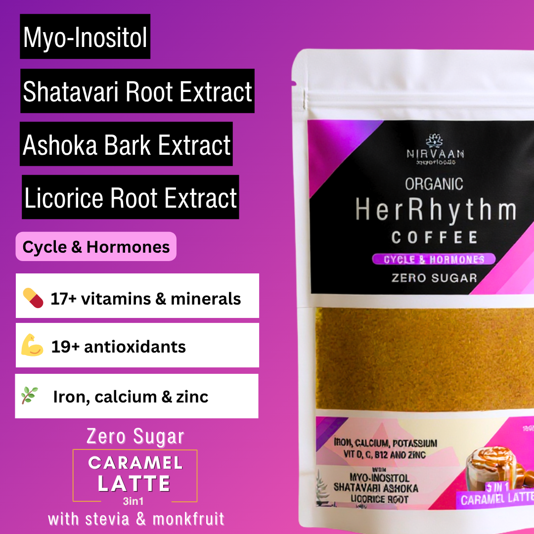 HerRhythm Coffee-| Hormone & Cycle Support |-3-in-1 Herbal Coffee for Women