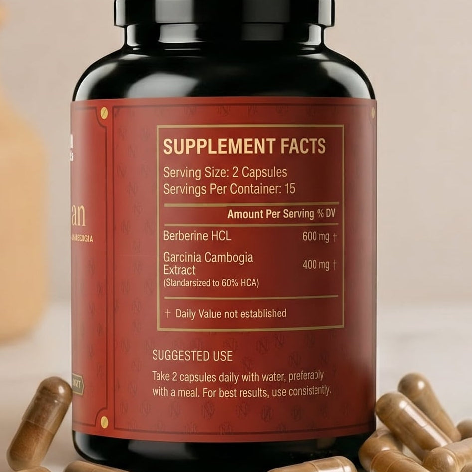 VitaLean - Berberine & Garcinia Capsules | Metabolic & Craving Support
